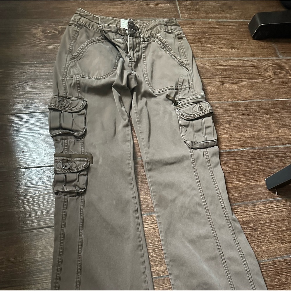 brown mid rise cargos